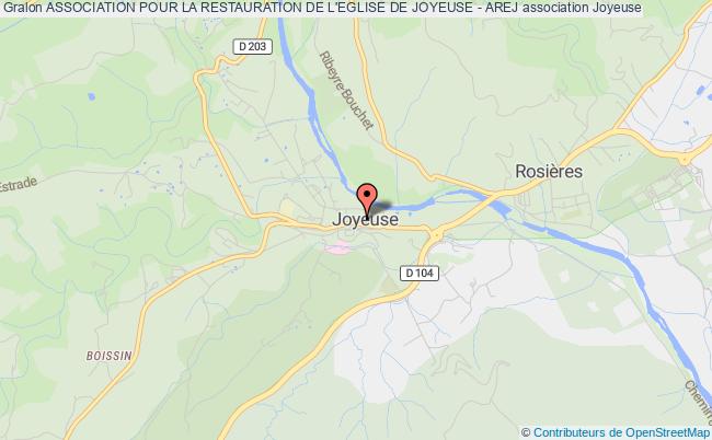 plan association Association Pour La Restauration De L'eglise De Joyeuse - Arej Joyeuse