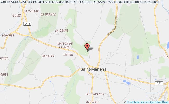 plan association Association Pour La Restauration De L'eglise De Saint Mariens Saint-Mariens