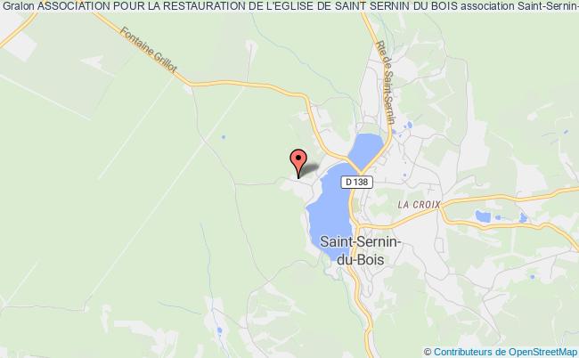 plan association Association Pour La Restauration De L'eglise De Saint Sernin Du Bois Saint-Sernin-du-Bois