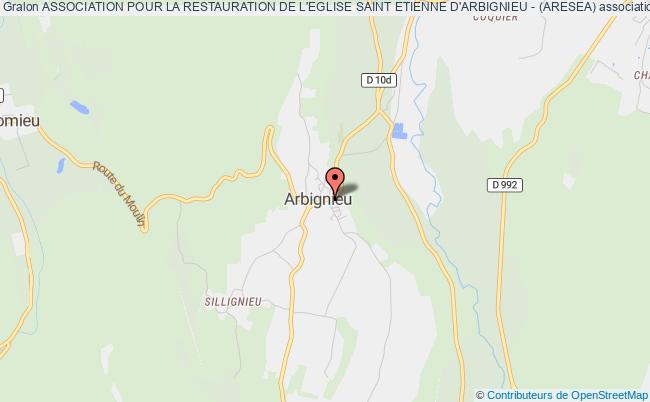 plan association Association Pour La Restauration De L'eglise Saint Etienne D'arbignieu - (aresea) Arboys en Bugey
