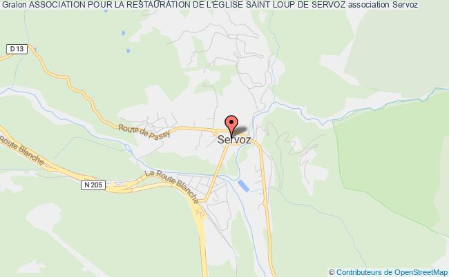 plan association Association Pour La Restauration De L'Église Saint Loup De Servoz Servoz
