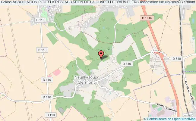 plan association Association Pour La Restauration De La Chapelle D'auvillers Neuilly-sous-Clermont