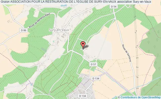 plan association Association Pour La Restauration De L?Église De Sury-en-vaux Sury-en-Vaux