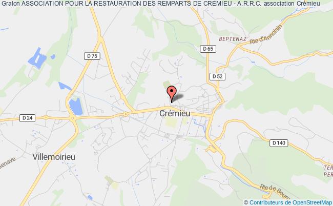 plan association Association Pour La Restauration Des Remparts De Cremieu - A.r.r.c. Crémieu