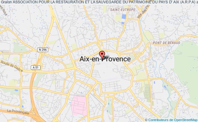 plan association Association Pour La Restauration Et La Sauvegarde Du Patrimoine Du Pays D' Aix (a.r.p.a) Aix-en-Provence
