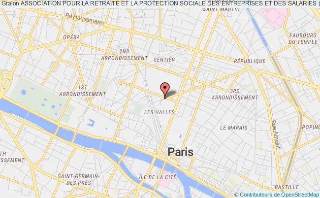 plan association Association Pour La Retraite Et La Protection Sociale Des Entreprises Et Des Salaries (a.r.p.s.e.s.) Paris