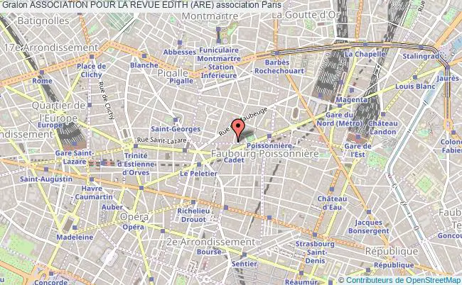 plan association Association Pour La Revue Edith (are) Paris