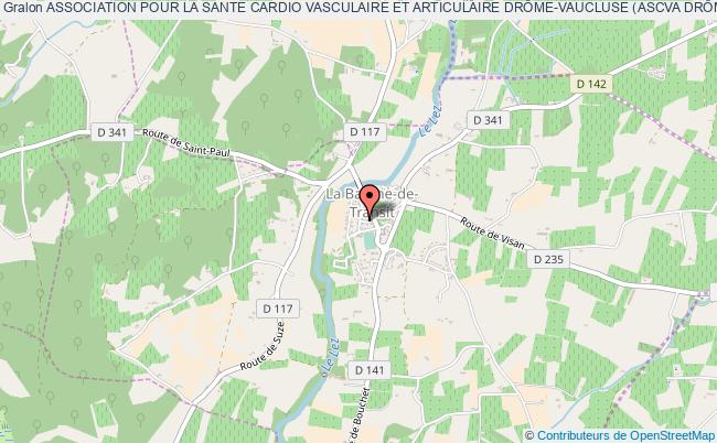 plan association Association Pour La Sante Cardio Vasculaire Et Articulaire DrÔme-vaucluse (ascva DrÔme-vaucluse) La Baume-de-Transit