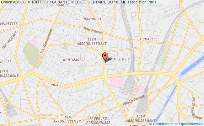 plan association Association Pour La Sante Medico Dentaire Du 18eme Paris 18e