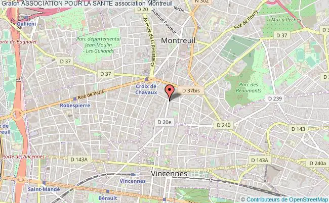 plan association Association Pour La Sante Montreuil