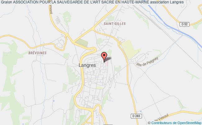 plan association Association Pour La Sauvegarde De L'art Sacre En Haute-marne Langres