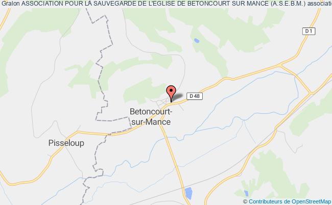 plan association Association Pour La Sauvegarde De L'eglise De Betoncourt Sur Mance (a.s.e.b.m.) Betoncourt-sur-Mance