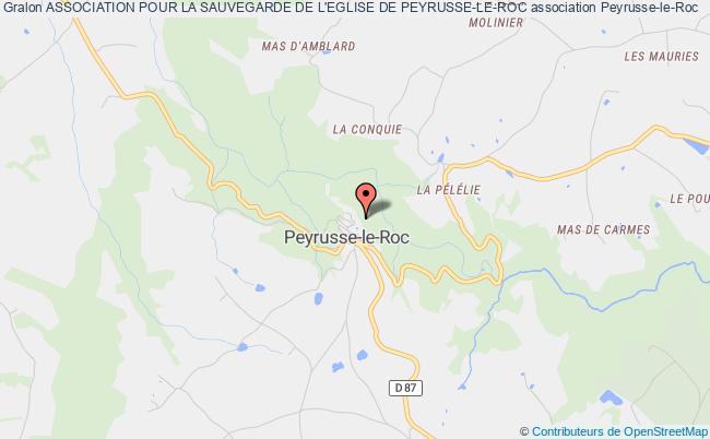 ASSOCIATION POUR LA SAUVEGARDE DE L'EGLISE DE PEYRUSSE-LE-ROC
