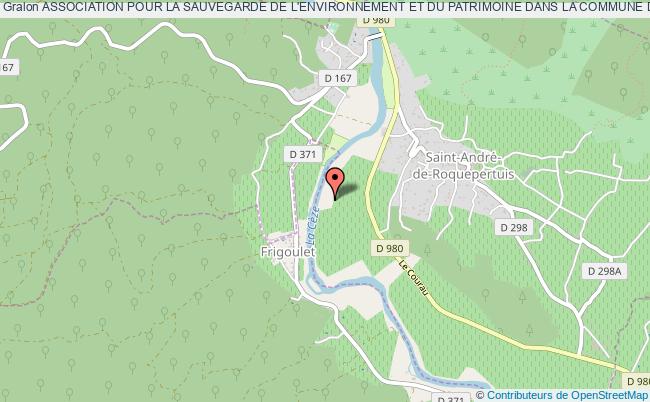plan association Association Pour La Sauvegarde De L'environnement Et Du Patrimoine Dans La Commune De Saint Andre De Roquepertuis Saint-André-de-Roquepertuis
