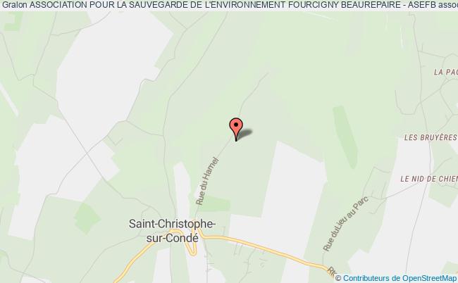 plan association Association Pour La Sauvegarde De L'environnement Fourcigny Beaurepaire - Asefb Saint-Christophe-sur-Condé