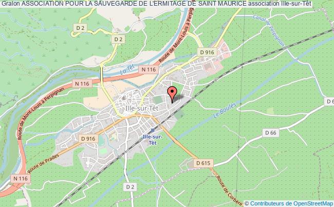 plan association Association Pour La Sauvegarde De L'ermitage De Saint Maurice Ille-sur-Têt