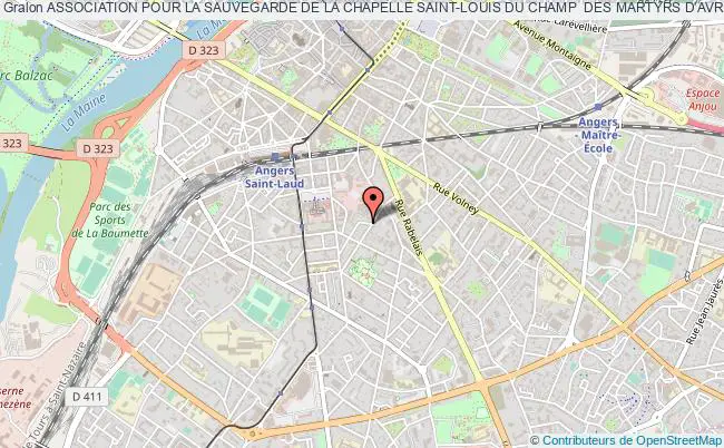 plan association Association Pour La Sauvegarde De La Chapelle Saint-louis Du Champ  Des Martyrs D'avrille Angers