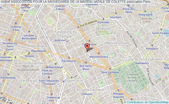 plan association Association Pour La Sauvegarde De La Maison Natale De Colette Paris