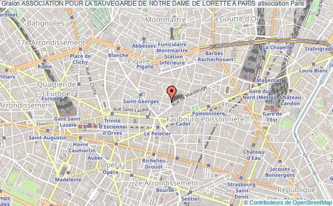 plan association Association Pour La Sauvegarde De Notre Dame De Lorette A Paris Paris
