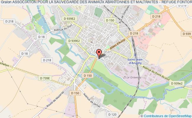 plan association Association Pour La Sauvegarde Des Animaux Abantonnes Et Maltraites - Refuge Fontorbe Saint-Jean-d'Angély