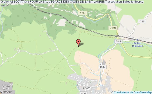 plan association Association Pour La Sauvegarde Des Caves De Saint Laurent Salles-la-Source