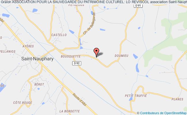 plan association Association Pour La Sauvegarde Du Patrimoine Culturel: Lo Reviscol Saint-Nauphary
