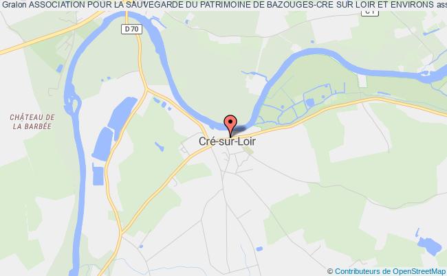 plan association Association Pour La Sauvegarde Du Patrimoine De Bazouges-cre Sur Loir Et Environs Bazouges Cré sur Loir