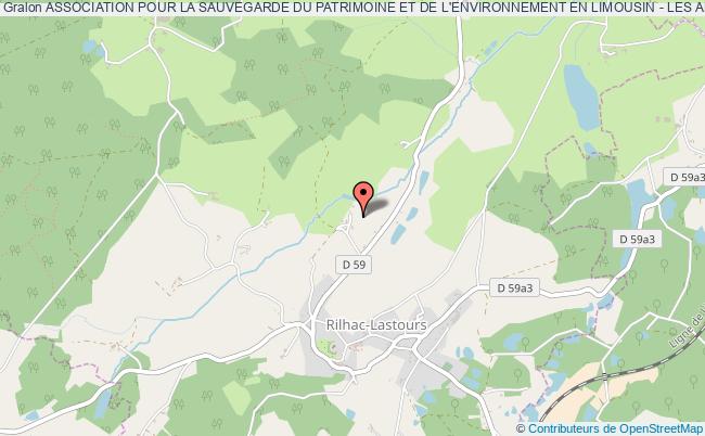 plan association Association Pour La Sauvegarde Du Patrimoine Et De L'environnement En Limousin - Les Amis De Lastours Rilhac-Lastours