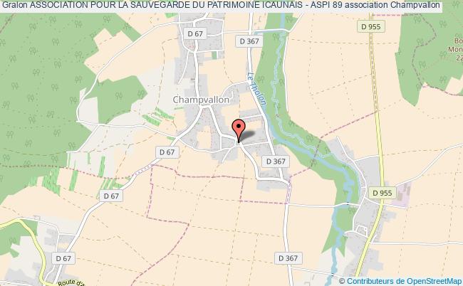 plan association Association Pour La Sauvegarde Du Patrimoine Icaunais - Aspi 89 Champvallon