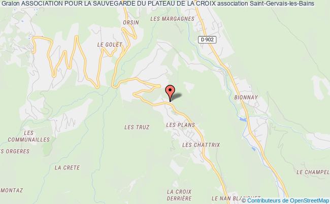 plan association Association Pour La Sauvegarde Du Plateau De La Croix Saint-Gervais-les-Bains