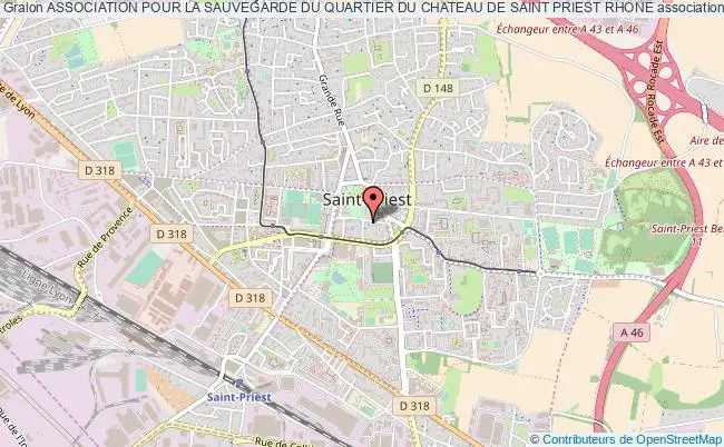 plan association Association Pour La Sauvegarde Du Quartier Du Chateau De Saint Priest Rhone Saint-Priest