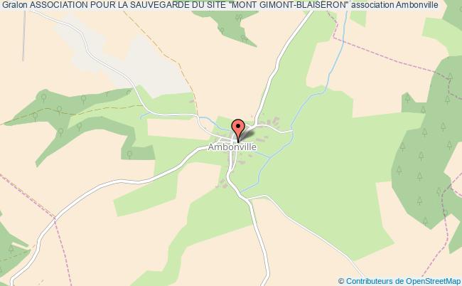 plan association Association Pour La Sauvegarde Du Site "mont Gimont-blaiseron" Ambonville