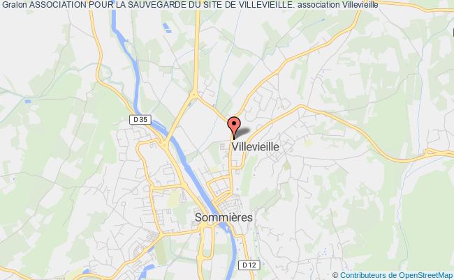 plan association Association Pour La Sauvegarde Du Site De Villevieille. Villevieille