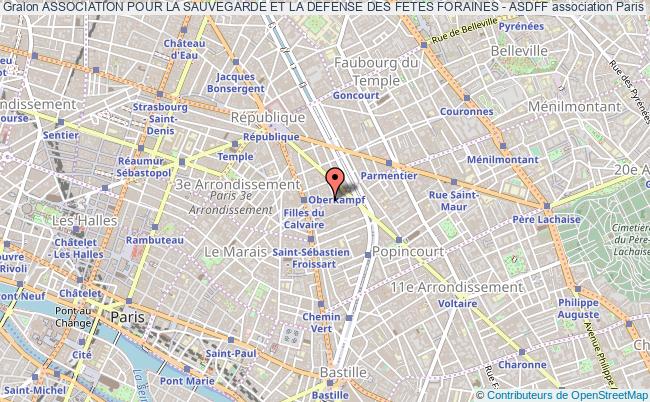 plan association Association Pour La Sauvegarde Et La Defense Des Fetes Foraines - Asdff Paris