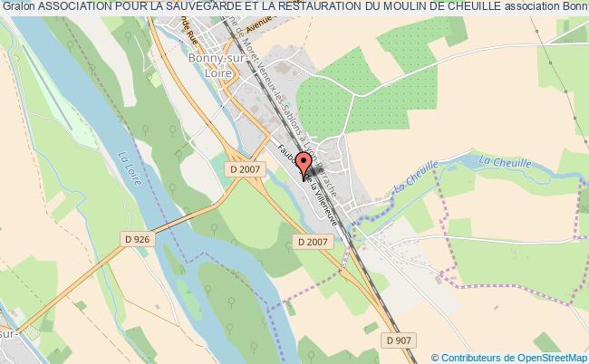 plan association Association Pour La Sauvegarde Et La Restauration Du Moulin De Cheuille Bonny-sur-Loire