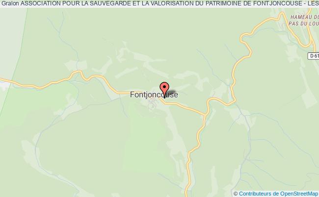 plan association Association Pour La Sauvegarde Et La Valorisation Du Patrimoine De Fontjoncouse - Les Amarels Fontjoncouse