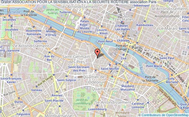 plan association Association Pour La Sensibilisation A La Securite Routiere Paris 6e