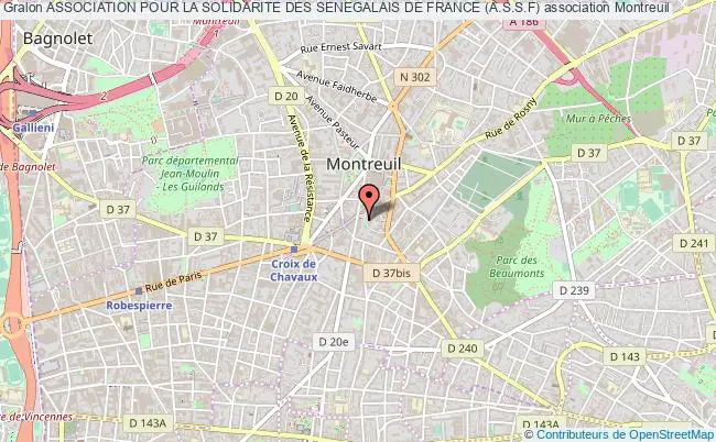 plan association Association Pour La Solidarite Des Senegalais De France (a.s.s.f) Montreuil