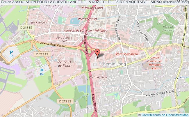 plan association Association Pour La Surveillance De La Qualite De L'air En Aquitaine - Airaq Mérignac