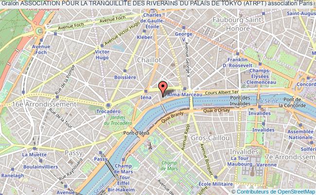 plan association Association Pour La Tranquillite Des Riverains Du Palais De Tokyo (atrpt) Paris