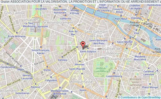 plan association Association Pour La Valorisation, La Promotion Et L'information Du 6È Arrondissement Paris
