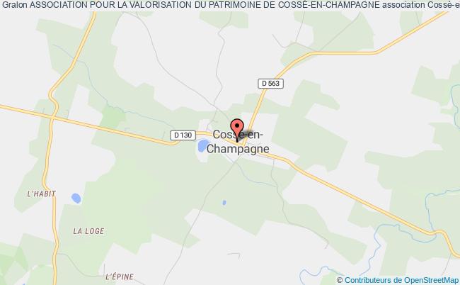 plan association Association Pour La Valorisation Du Patrimoine De CossÉ-en-champagne Cossé-en-Champagne