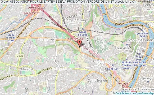 plan association Association Pour Le Bapteme De La Promotion Vercors De L'inet Lyon 5e Arrondissement