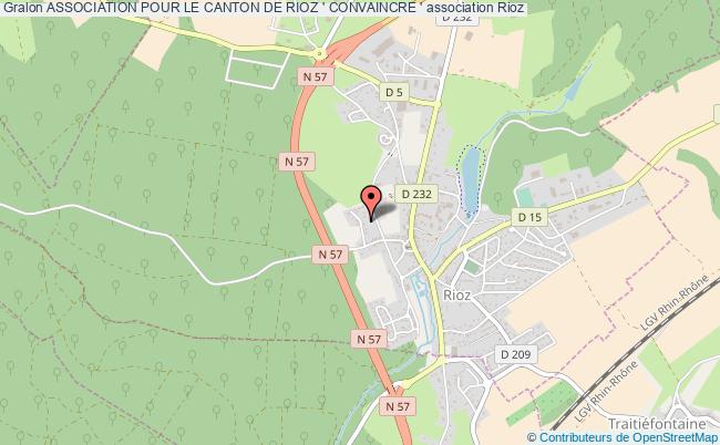 plan association Association Pour Le Canton De Rioz ' Convaincre ' Rioz