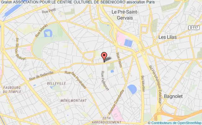 plan association Association Pour Le Centre Culturel De Sebenicoro Paris