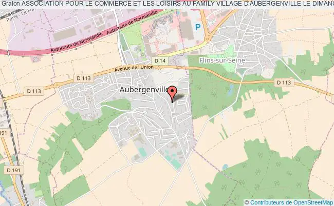 plan association Association Pour Le Commerce Et Les Loisirs Au Family Village D'aubergenville Le Dimanche Aubergenville