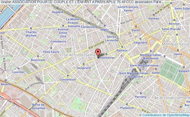 plan association Association Pour Le Couple Et L'enfant A Paris Apce 75 Afccc Paris