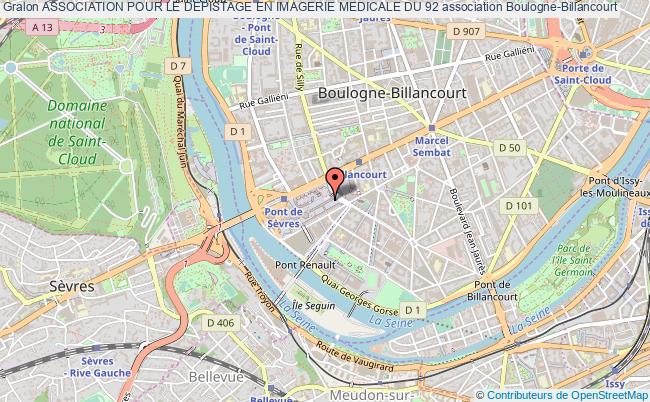 plan association Association Pour Le Depistage En Imagerie Medicale Du 92 Boulogne-Billancourt