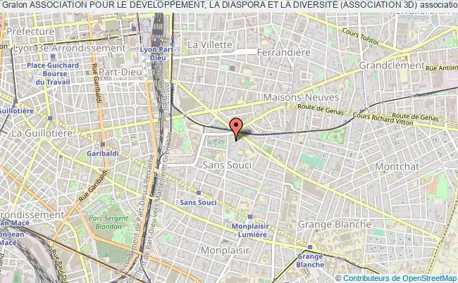 plan association Association Pour Le DÉveloppement, La Diaspora Et La DiversitÉ (association 3d) Lyon
