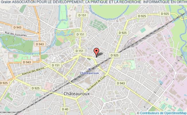 plan association Association Pour Le Developpement, La Pratique Et La Recherche  Informatique En Orthophonie Châteauroux